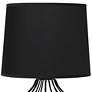 3_Simple Designs 19 3/4" Black Shade Black Metal Accent Table Lamp more views