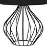 4_Simple Designs 19 3/4" Black Shade Black Metal Accent Table Lamp more views