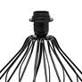5_Simple Designs 19 3/4" Black Shade Black Metal Accent Table Lamp more views
