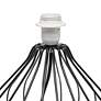 5_Simple Designs 19 3/4" Gray Shade Black Metal Accent Table Lamp more views