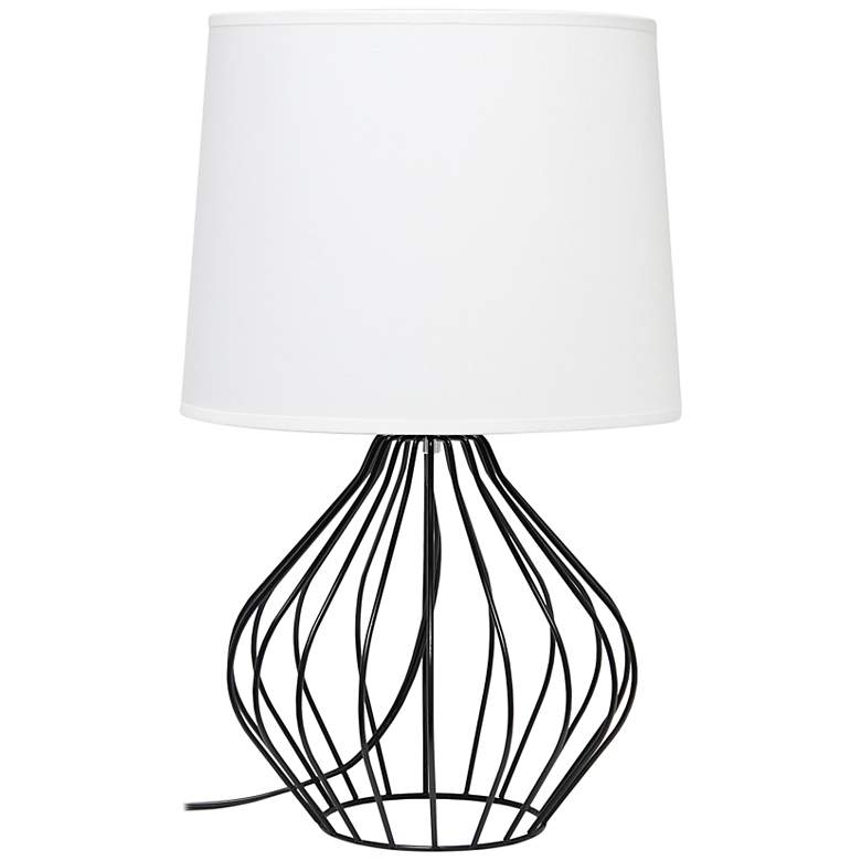 Image 2 Simple Designs 19 3/4" High Black Metal Accent Table Lamp