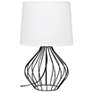 Simple Designs 19 3/4" High Black Metal Accent Table Lamp