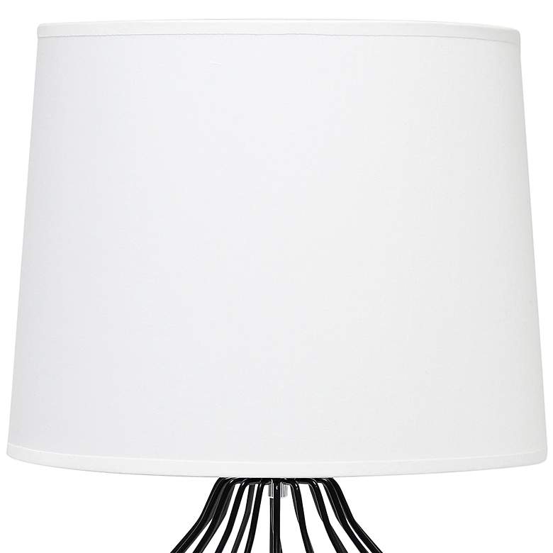 Image 3 Simple Designs 19 3/4 inch High Black Metal Accent Table Lamp more views