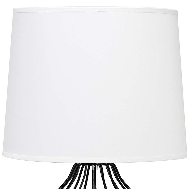 Image 3 Simple Designs 19 3/4" High Black Metal Accent Table Lamp more views