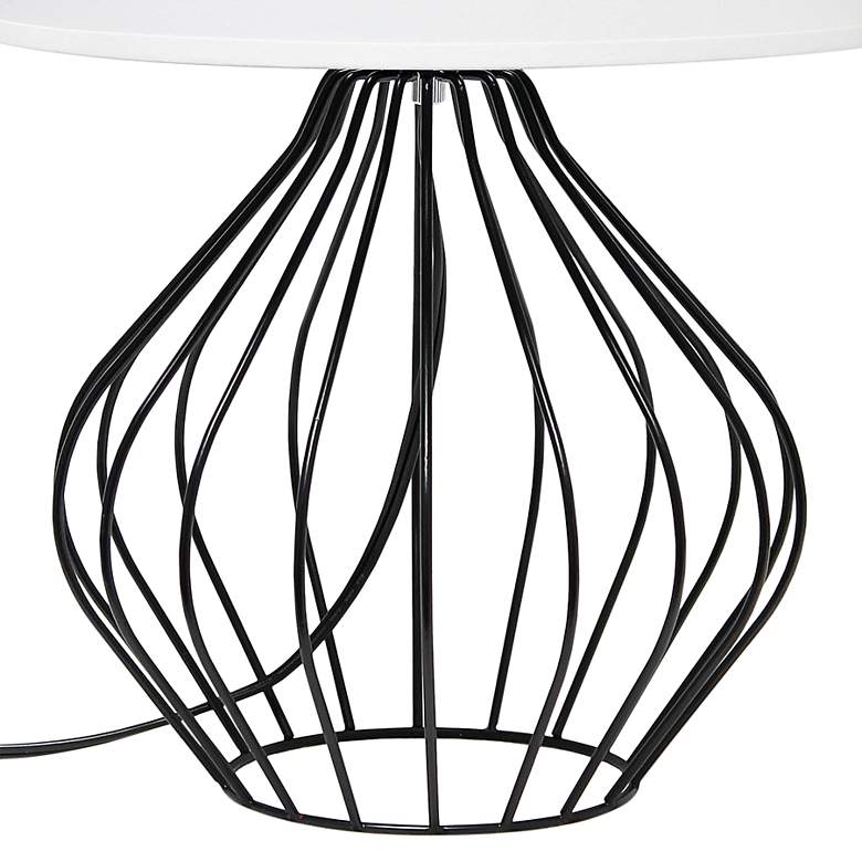 Image 4 Simple Designs 19 3/4 inch High Black Metal Accent Table Lamp more views