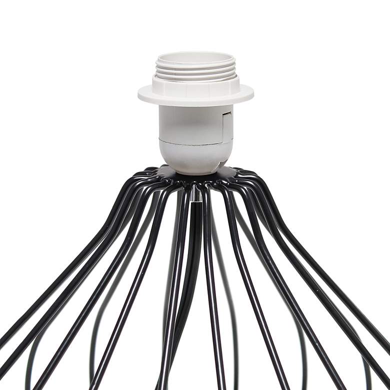 Image 5 Simple Designs 19 3/4 inch High Black Metal Accent Table Lamp more views