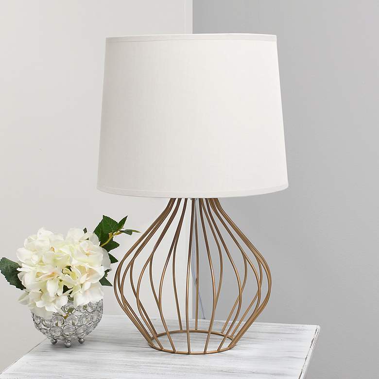 Image 1 Simple Designs 19 3/4" High Copper Metal Accent Table Lamp