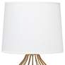 3_Simple Designs 19 3/4" White Shade Copper Metal Accent Table Lamp more views