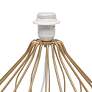 5_Simple Designs 19 3/4" White Shade Copper Metal Accent Table Lamp more views