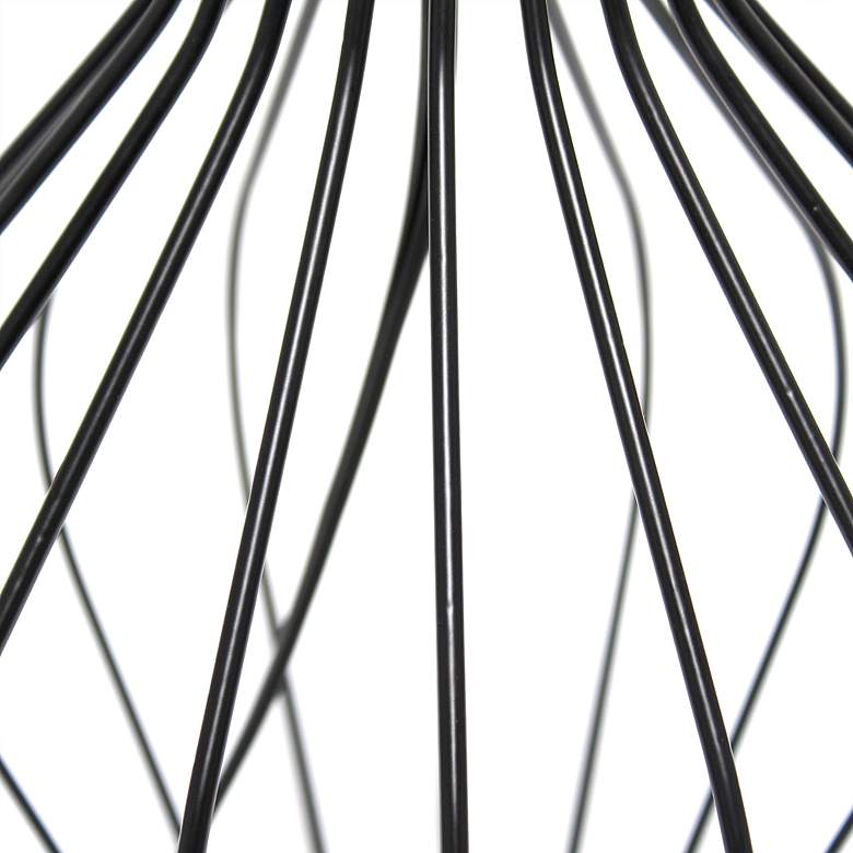 Image 6 Simple Designs 19 3/4"H Black Metal Accent Table Lamp with Gray Shade more views