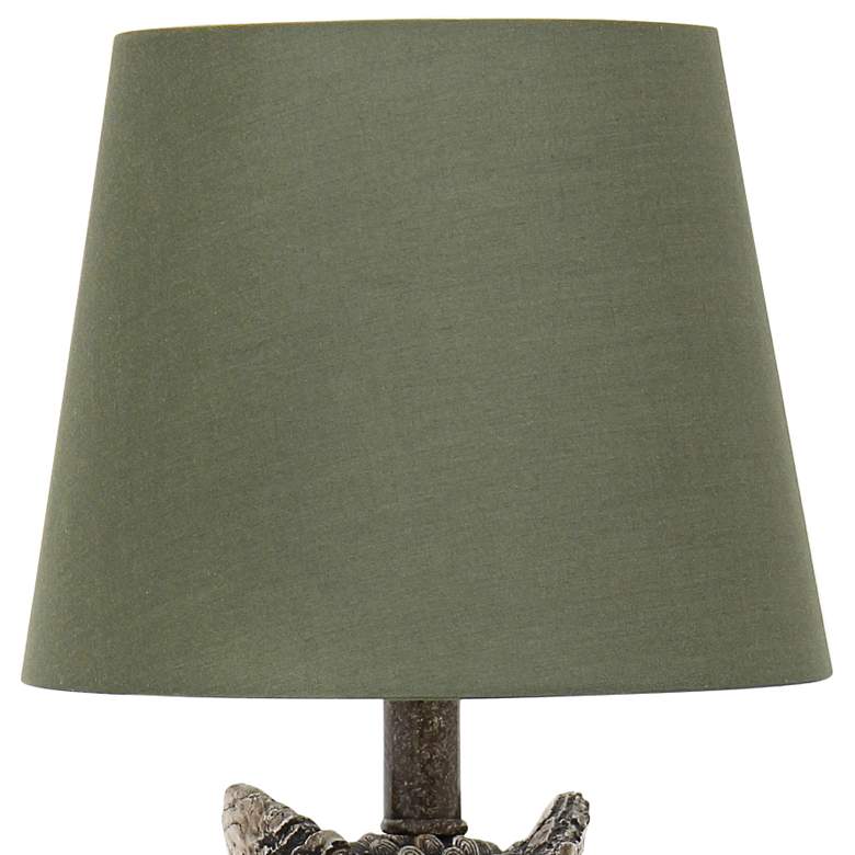 Image 3 Simple Designs 19 3/4"H Brown Green Owl Accent Table Lamp more views