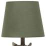 Simple Designs 19 3/4"H Brown Green Owl Accent Table Lamp