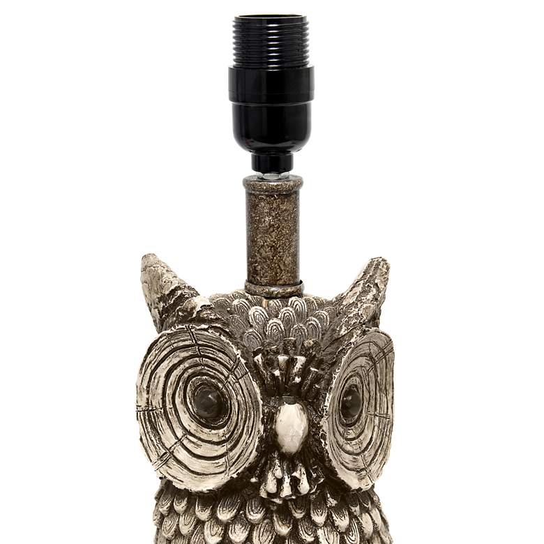 Image 5 Simple Designs 19 3/4 inchH Brown Green Owl Accent Table Lamp more views