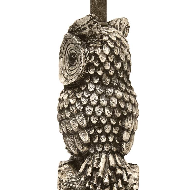 Image 6 Simple Designs 19 3/4"H Brown Green Owl Accent Table Lamp more views