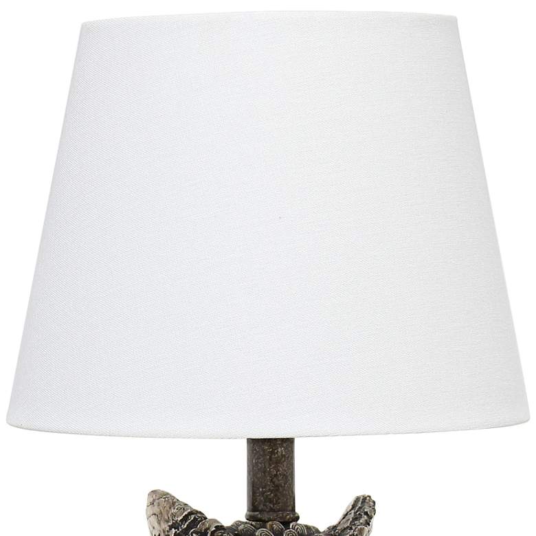 Image 3 Simple Designs 19 3/4"H Brown White Owl Accent Table Lamp more views