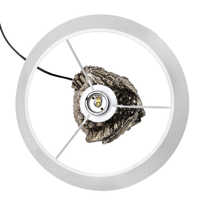 Image 4 Simple Designs 19 3/4"H Brown White Owl Accent Table Lamp more views