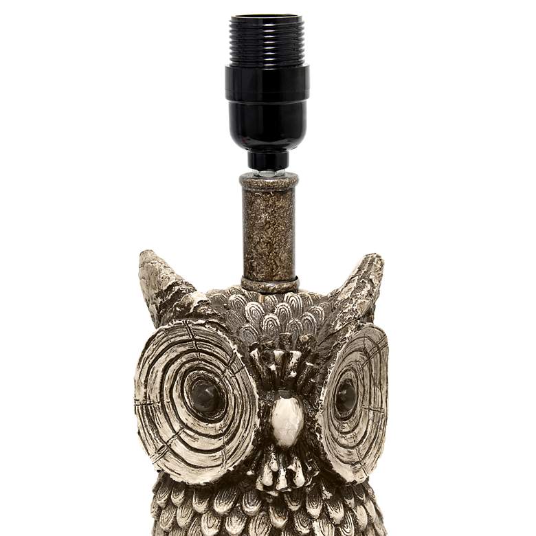 Image 5 Simple Designs 19 3/4"H Brown White Owl Accent Table Lamp more views