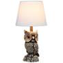 Simple Designs 19 3/4"H Brown White Owl Accent Table Lamp