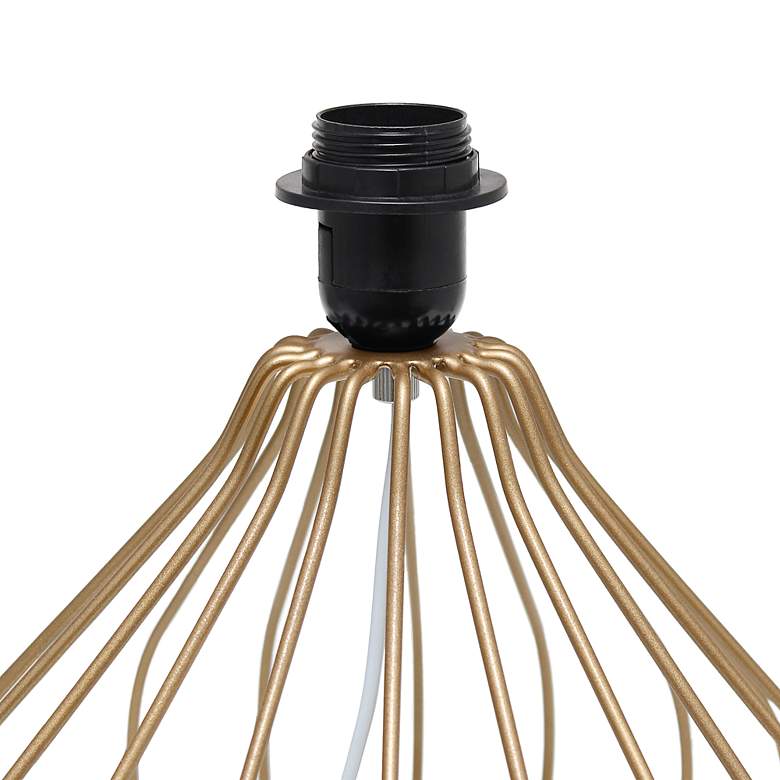 Image 5 Simple Designs 19 3/4"H Copper Accent Table Lamp with Black Shade more views