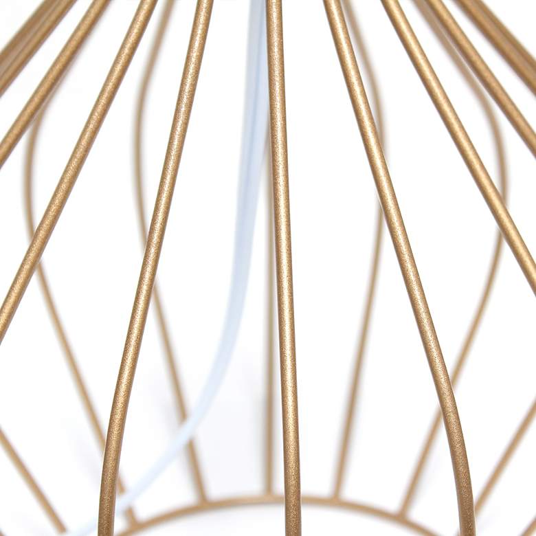 Image 6 Simple Designs 19 3/4"H Copper Accent Table Lamp with Black Shade more views