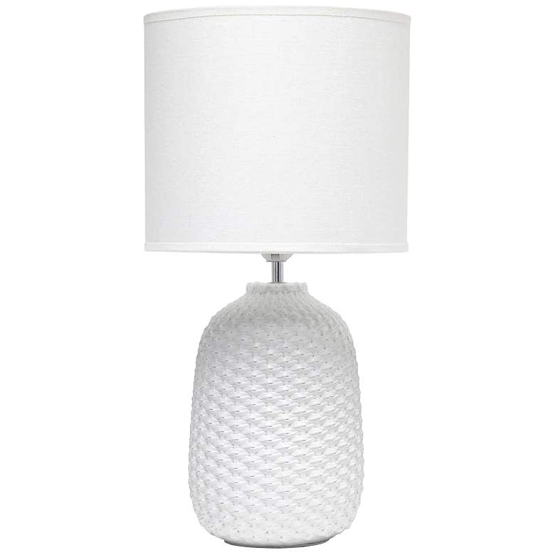 Image 2 Simple Designs 20 1/2" Off-White Ceramic Accent Table Desk Lamp