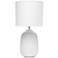 Simple Designs 20 1/2" Off-White Ceramic Accent Table Desk Lamp