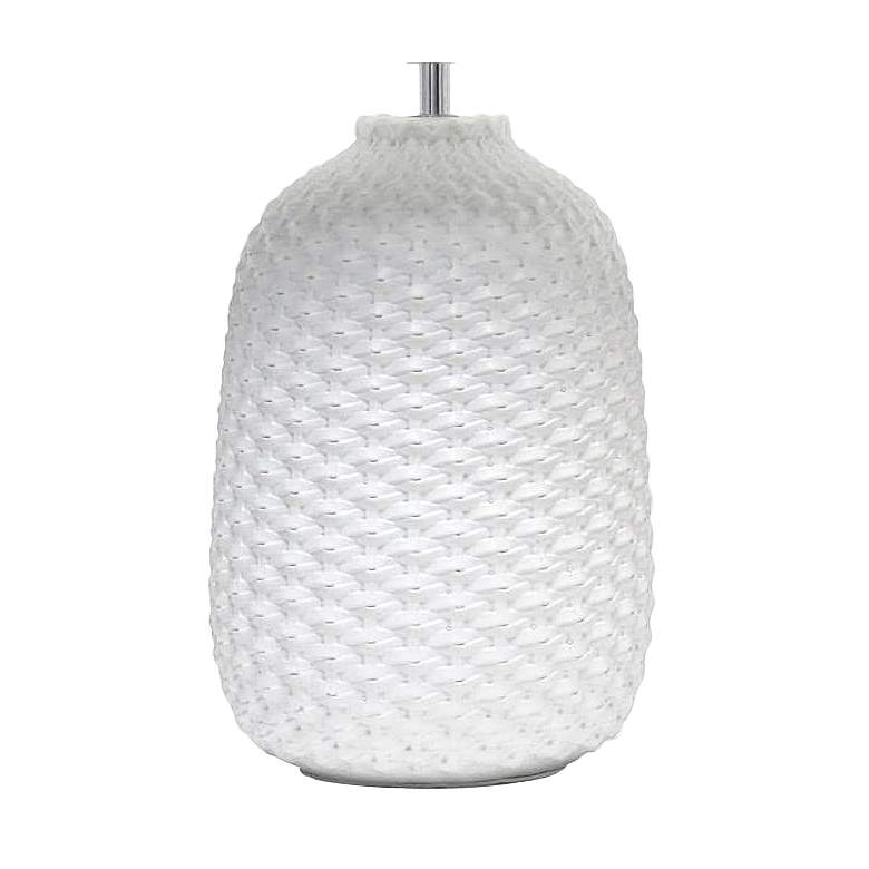 Image 4 Simple Designs 20 1/2" Off-White Ceramic Accent Table Desk Lamp more views