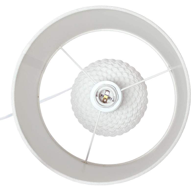 Image 5 Simple Designs 20 1/2" Off-White Ceramic Accent Table Desk Lamp more views