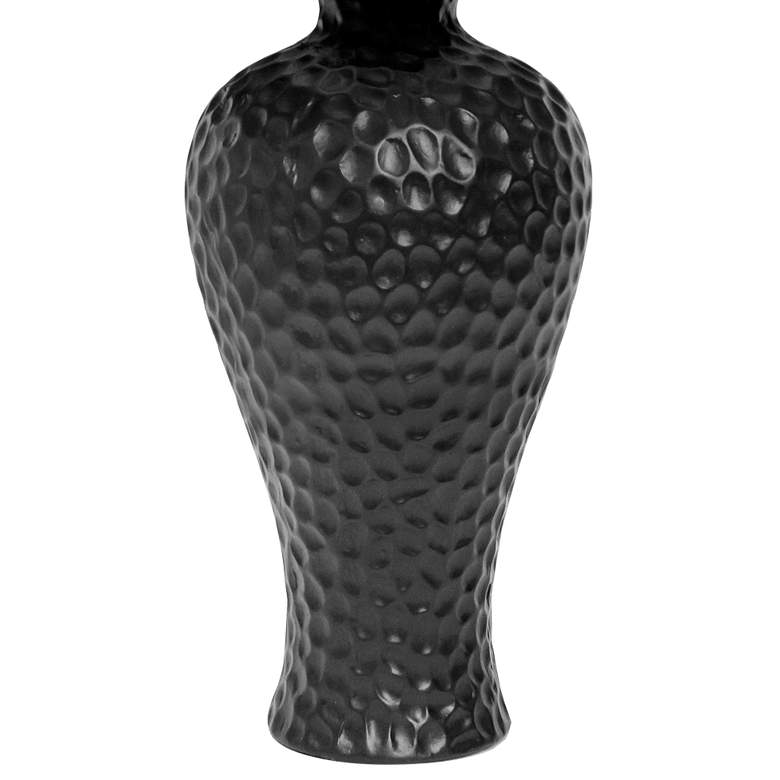 Image 4 Simple Designs 20 inch Black Curvy Stucco Ceramic Table Lamp more views