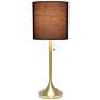 Simple Designs 21" High Gold Metal Accent Table Lamp with Black Shade