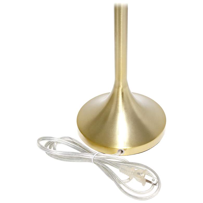 Image 4 Simple Designs 21" High Gold Metal Accent Table Lamp with Black Shade more views