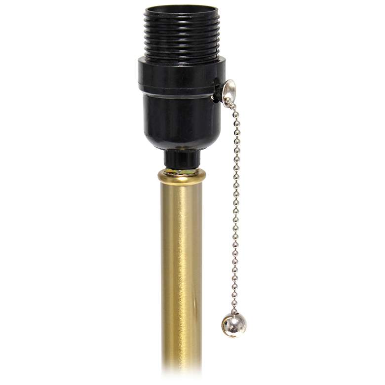 Image 5 Simple Designs 21" High Gold Metal Accent Table Lamp with Black Shade more views