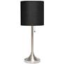 Simple Designs 21" High Nickel Accent Table Lamp with Black Shade
