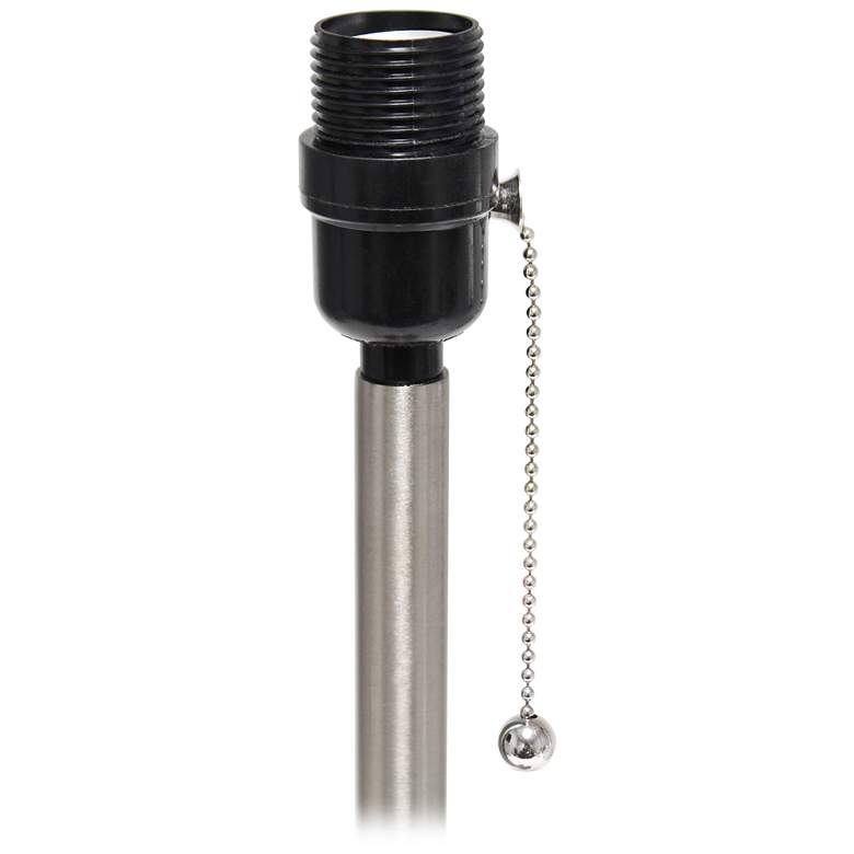 Image 5 Simple Designs 21" High Nickel Accent Table Lamp with Black Shade more views