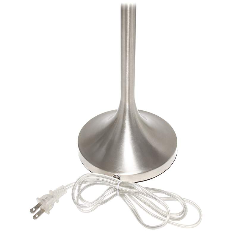 Image 4 Simple Designs 21 inch Nickel Accent Table Lamp with White Shade more views