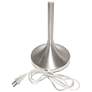 Simple Designs 21" Nickel Accent Table Lamp with White Shade