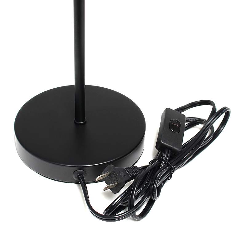 Image 5 Simple Designs 22 1/2 inch Modern Black Stick Table Lamp more views
