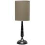 2_Simple Designs 22 3/4" Bronze Candlestick Ceramic Accent Table Lamp