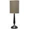 Simple Designs 22 3/4" Bronze Candlestick Ceramic Accent Table Lamp