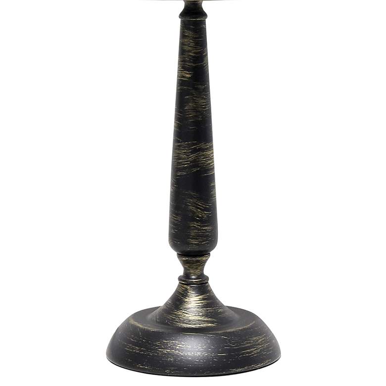 Image 4 Simple Designs 22 3/4" Bronze Candlestick Ceramic Accent Table Lamp more views