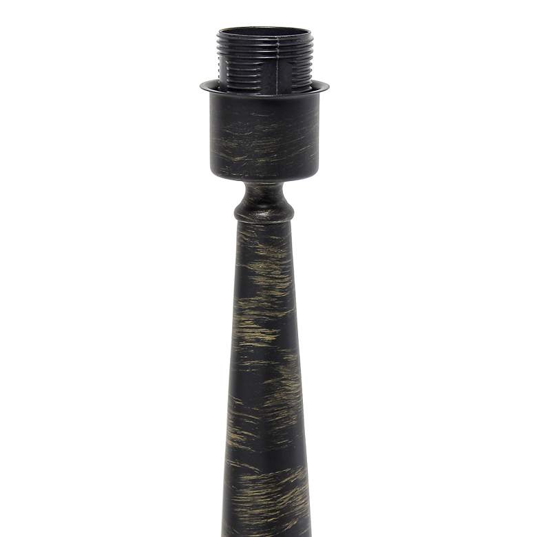 Image 5 Simple Designs 22 3/4" Bronze Candlestick Ceramic Accent Table Lamp more views