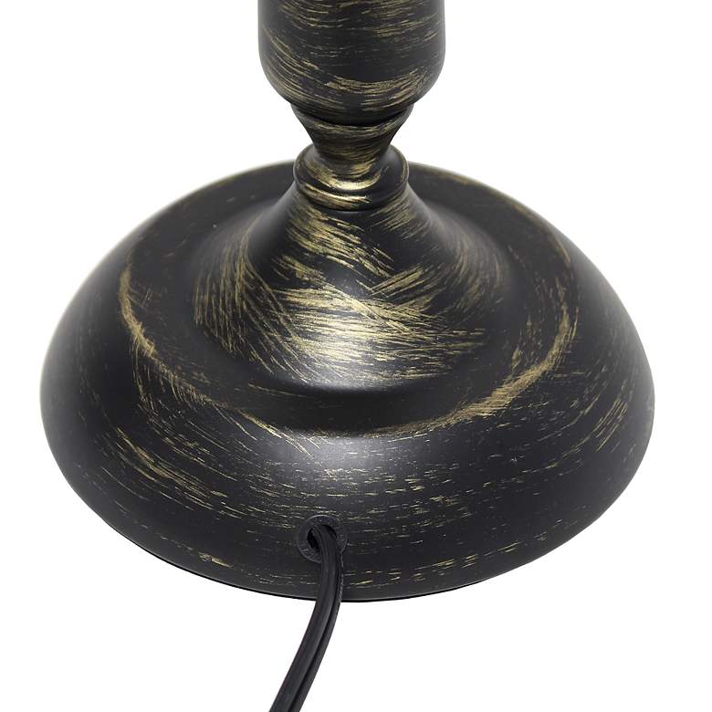 Image 6 Simple Designs 22 3/4" Bronze Candlestick Ceramic Accent Table Lamp more views