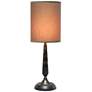 Simple Designs 22 3/4" Bronze Candlestick Ceramic Accent Table Lamp