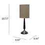 Simple Designs 22 3/4" Bronze Candlestick Ceramic Accent Table Lamp