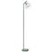 Simple Designs 54.5" Industrial Metal Fl Lamp w Wire Cage Shade, Sage Green
