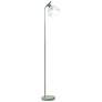 4_Simple Designs 54.5" Industrial Metal Fl Lamp w Wire Cage Shade, Sage Green more views