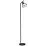 3_Simple Designs 54.5" Industrial Metal Fl Lp w Wire Cage Shade, Black more views