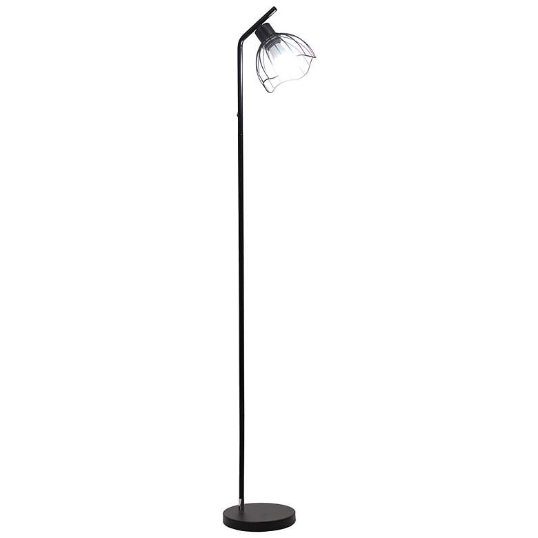 Image 4 Simple Designs 54.5" Industrial Metal Fl Lp w Wire Cage Shade, Black more views