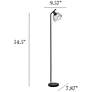 5_Simple Designs 54.5" Industrial Metal Fl Lp w Wire Cage Shade, Black more views