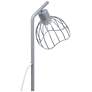 Simple Designs 54.5" Industrial Metal Floor Lamp w Wire Cage Shade, Gray
